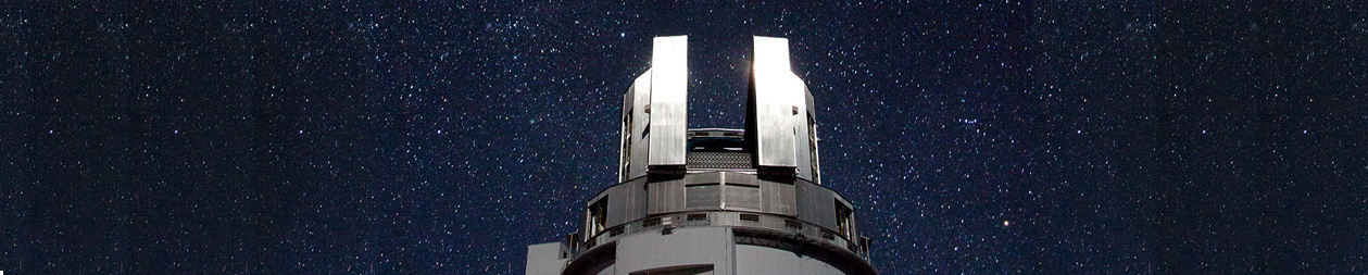 Subaru telescope against a background of stars